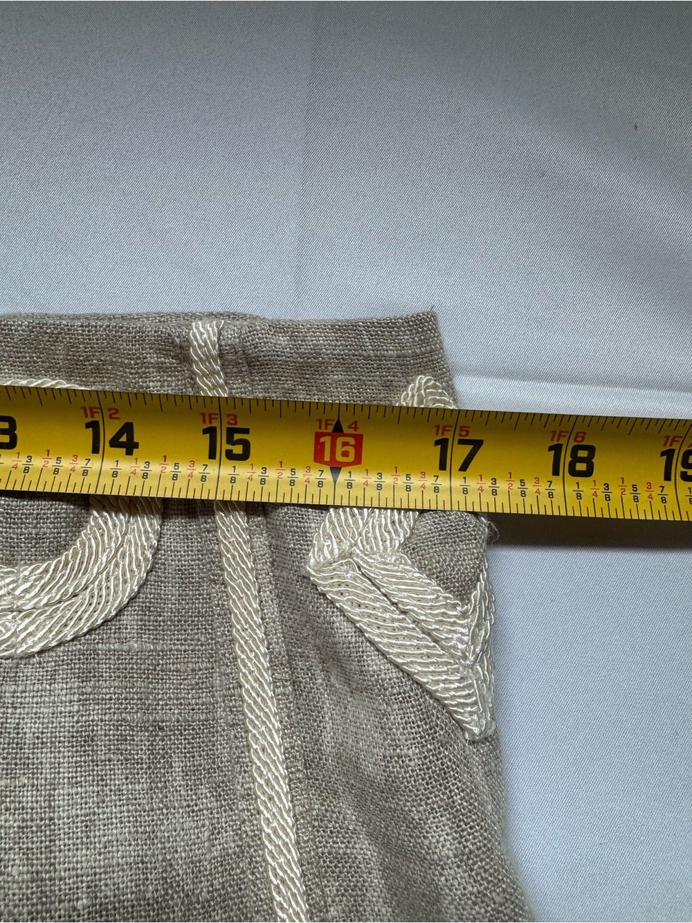 Blue Ice VTG 100% Linen Embroidered Midi Skirt Boho Coastal Minimalist Lagenlook - Picture 8 of 9